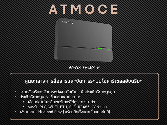 M-GATEWAY ระบบจัดการพลังงานอัจฉริยะสำหรับบ้าน